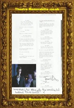 Doctor Who James Strong Director Autograph Signed Script Page