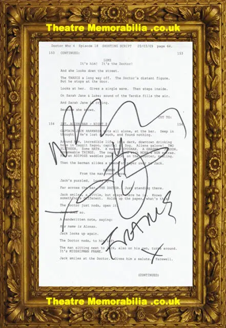 Doctor Who Russell Tovey Autograph Alonso Signed Script Page