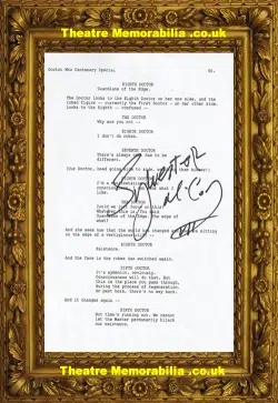 Doctor Who Sylvester McCoy Autograph Signed Script Page