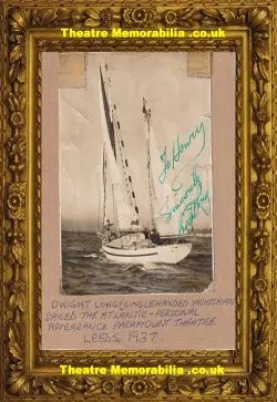 Dwight Long – Atlantic Yachtsman Signed Picture Leeds 1937