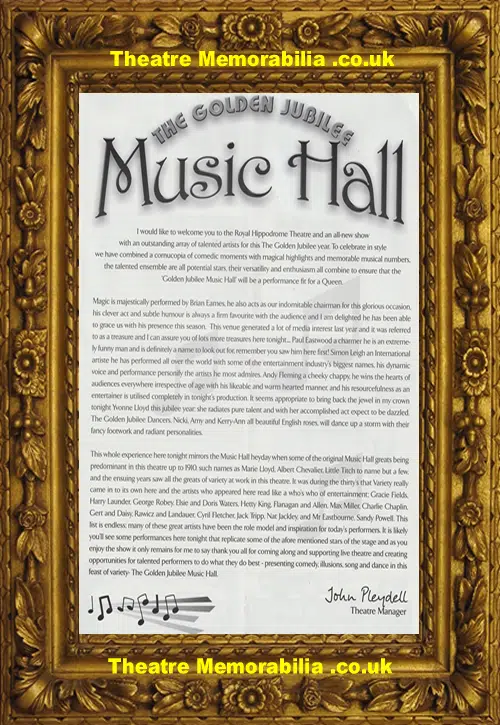 Eastbourne Royal Hippodrome - Golden Jubilee Music Hall - 1990s
