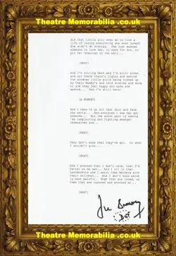 Eastenders June Brown Autograph Dot Cotton Signed Script Page
