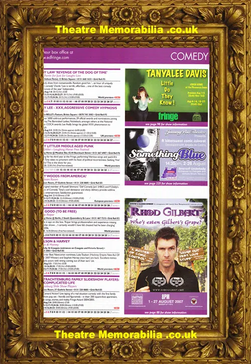 Edinburgh Fringe Festival Multi Signed Magazine Programme 2007