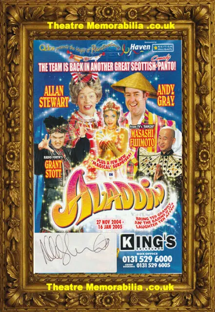 Edinburgh Kings Theatre – Aladdin Panto Flyer – Signed – 2004