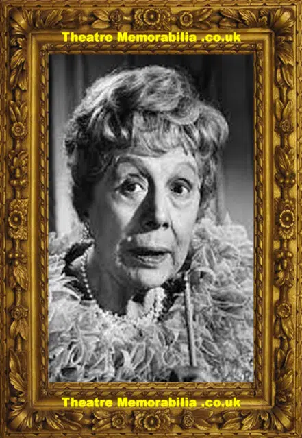 Edith Evans Autograph Signed Autographed Sheet
