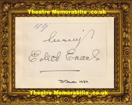 Edith Evans Autograph Signed Autographed Sheet