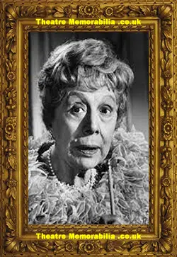 Edith Evans Autograph Signed Autographed Sheet