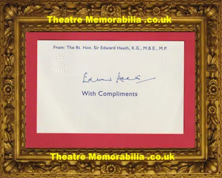 Edward Heath Autograph Signed – Ex British Prime Minister PLUS