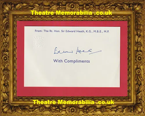 Edward Heath Autograph Signed - Ex British Prime Minister PLUS