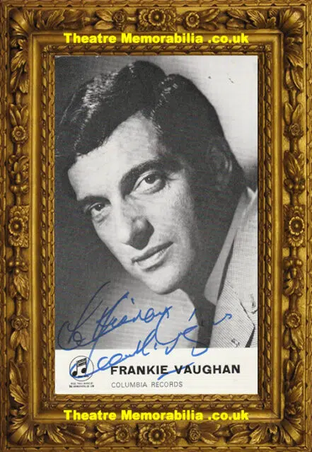 Frankie Vaughn Autograph Signed Picture Singer 1970s