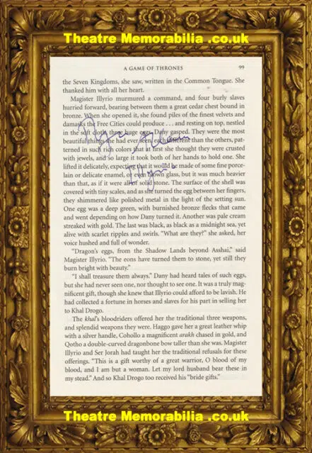 Game Of Thrones Roger Allam Autograph Signed Book Page