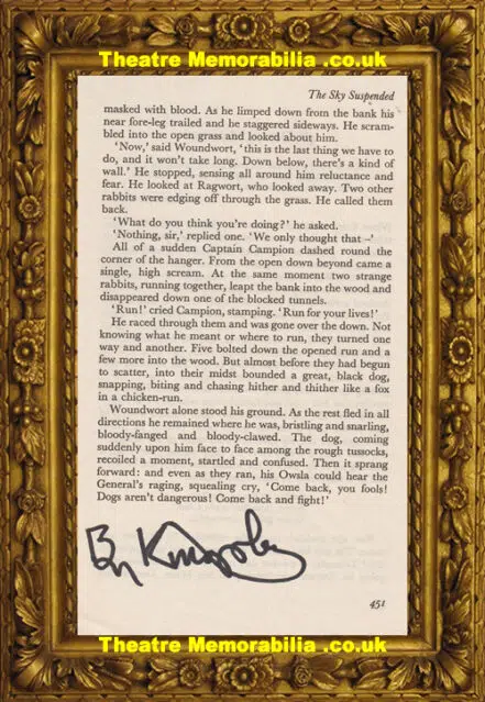 Gandhi Ben Kingsley Autograph Signed Book Page