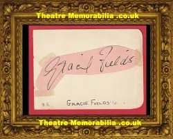 Gracie Fields Autograph Signed Signature Genuine