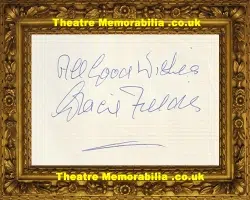 Gracie Fields Signed Sheet Autograph- Singer