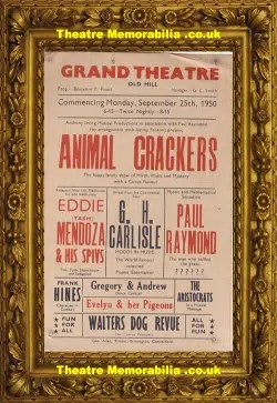 Grand Theatre Animal Crackers - Theatre Flyer Leaflet 1950