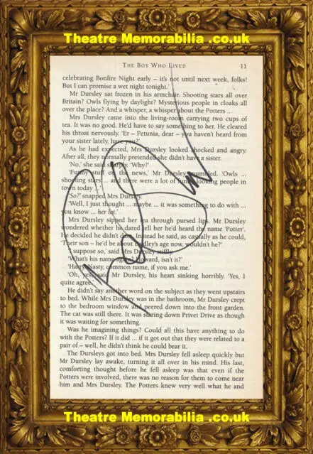 Harry Potter Fiona Shaw Petunia Autograph Signed Book Page