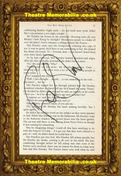 Harry Potter Fiona Shaw Petunia Autograph Signed Book Page