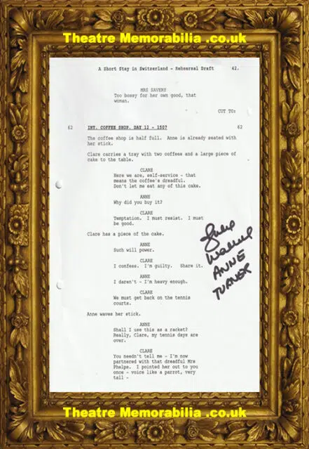 Harry Potter Julie Walters Weasley Autograph Signed Script Page