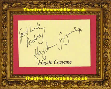 Haydn Gwynne Autograph Signed – Drop the Dead Donkey