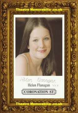 Helen Flanagan Autograph Signed Picture Rosie Coronation St