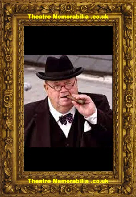 Ian McNeice Autograph Signed Doodle Drawing Winston Churchill