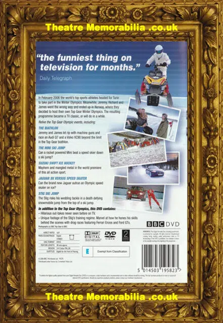 Jeremy Clarkson Signed Autograph Top Gear DVD Cover Winter Olympics