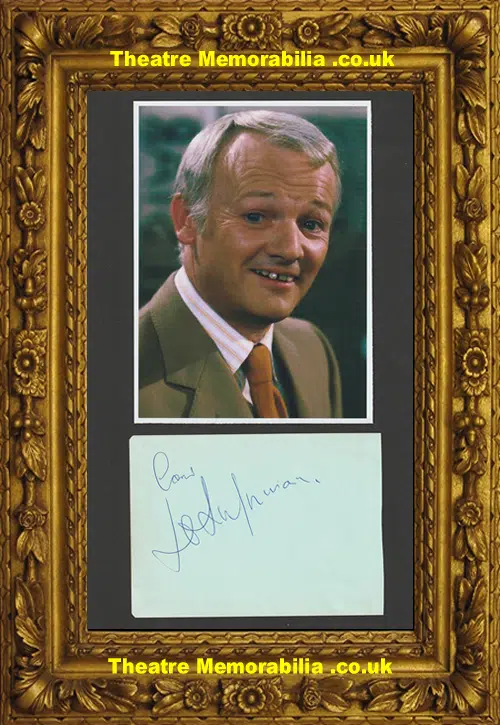 John Inman Signed Autograph + Picture - Singer 1970s