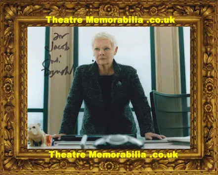 Judi Dench Signed Autograph Photograph – M James Bond