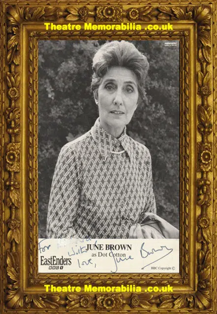 June Brown Autograph Signed Picture Dot Cotton Eastenders