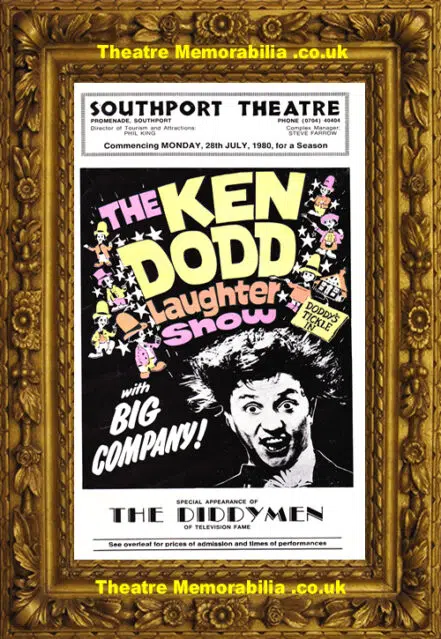 Ken Dodd Autograph Signed Poster Flyer 1980 – Southport Theatre