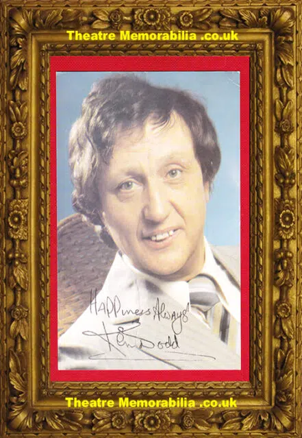 Ken Dodd Hand Signed Autograph Promo Postcard – 1980s