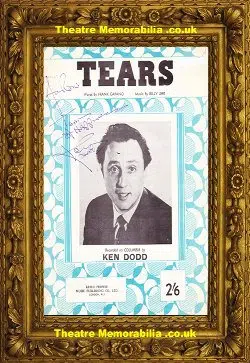 Ken Dodd – Tears – Sheet Music – Signed Autograph 1965