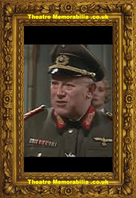 Ken Morley Autograph Signed Info Sheet Allo Allo German Soldier