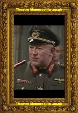 Ken Morley Autograph Signed Info Sheet Allo Allo German Soldier