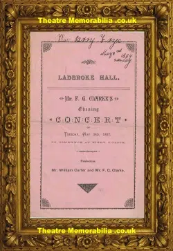 Ladbroke Hall – Evening Concert Programme – 1887