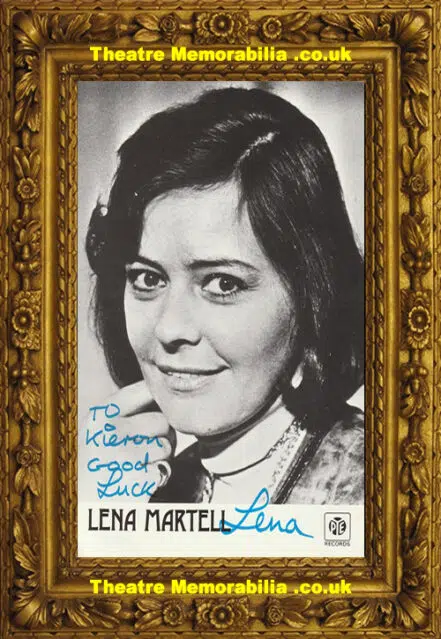 Lena Martell Autograph Signed Picture Singer 1970s