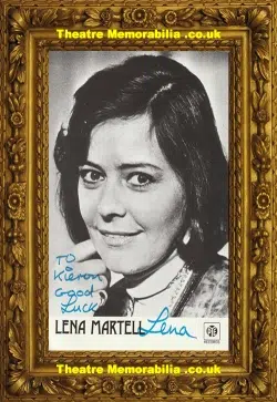 Lena Martell Autograph Signed Picture Singer 1970s