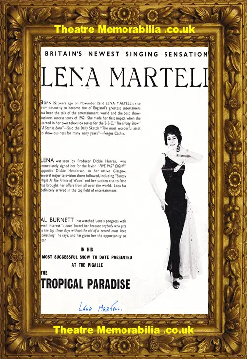 Lena Martell Autograph Signed Autographed Picture