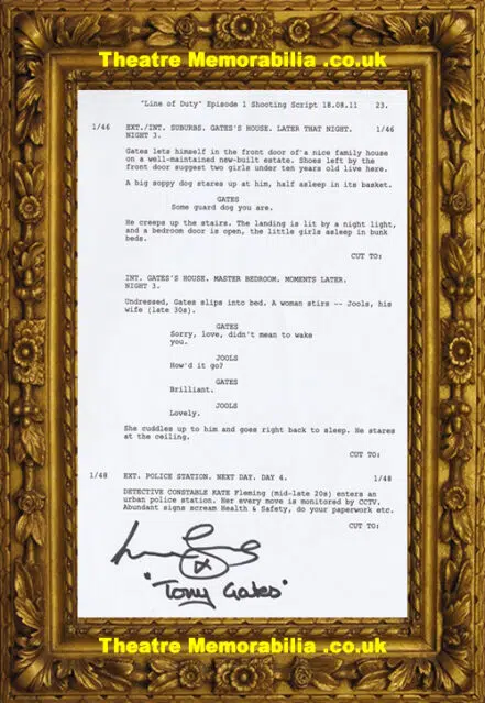 Line Of Duty Lennie James Autograph H Signed Script Page