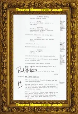 Line Of Duty Paul Higgins Autograph H Signed Script Page A