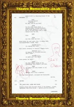 Line Of Duty Tomi May Autograph Miroslav Signed Script Page B