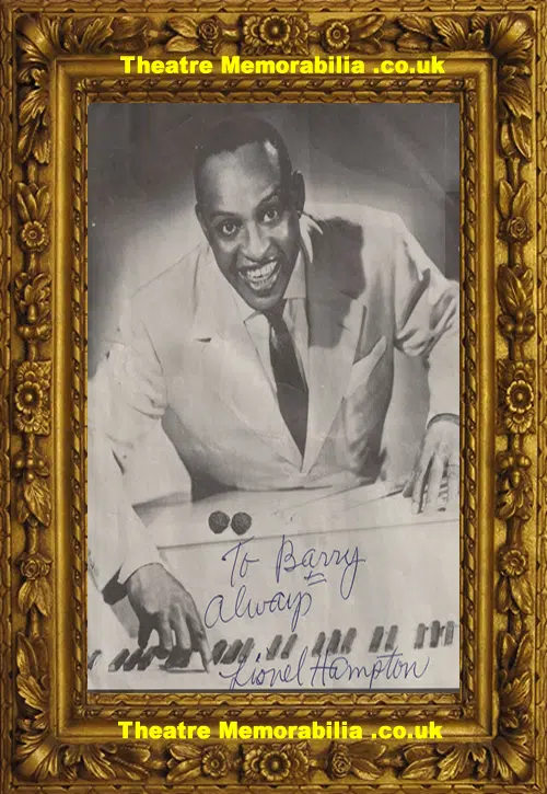 Lionel Hampton American Jazz Pianist Concert Programme SIGNED