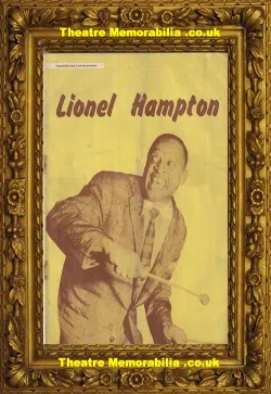 Lionel Hampton American Jazz Pianist Concert Programme SIGNED