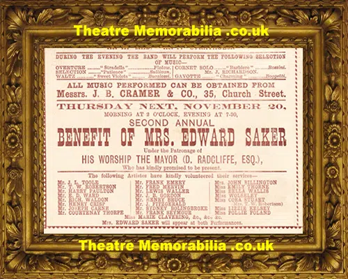 Liverpool Royal Alexandra Theatre - The Woman Of The People 1884