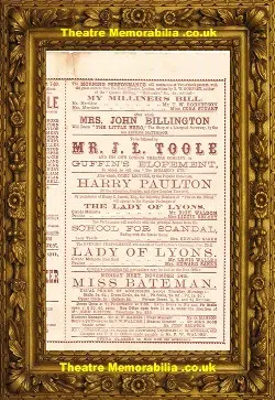 Liverpool Royal Alexandra Theatre - The Woman Of The People 1884