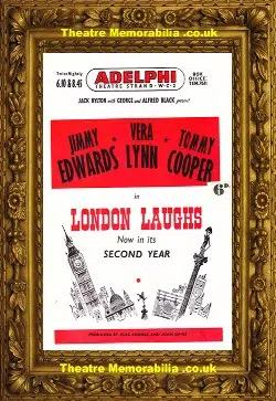 London Adelphi Theatre – London Laughs – 1954 – Vera Lynn Cooper