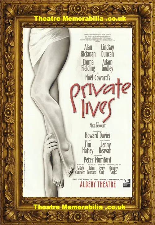 London Albery Theatre - Private Lives 2001 - Alan Rickman