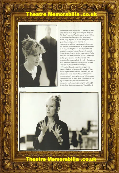 London Albery Theatre - Private Lives 2001 - Alan Rickman