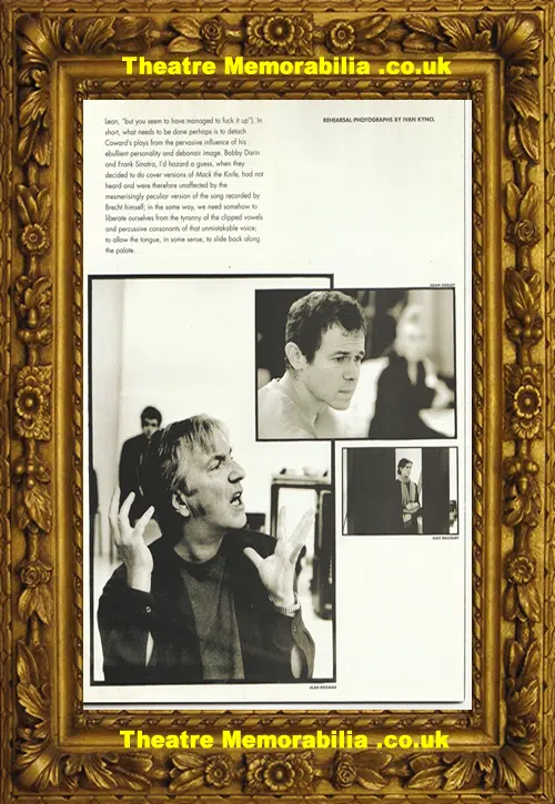 London Albery Theatre - Private Lives 2001 - Alan Rickman