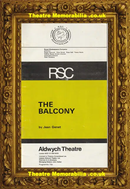 London Aldwych Theatre – RSC – The Balcony – 1971 Helen Mirren